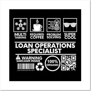 Loan Operations Specialist black Posters and Art